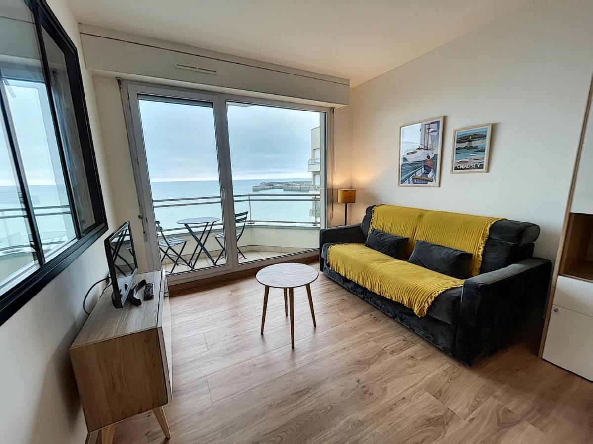 Charmant T2 En Front De Mer, 4 Pers., Ascenseur, Garage, Wi-Fi - Fr-1-361-383 Гранвил Екстериор снимка